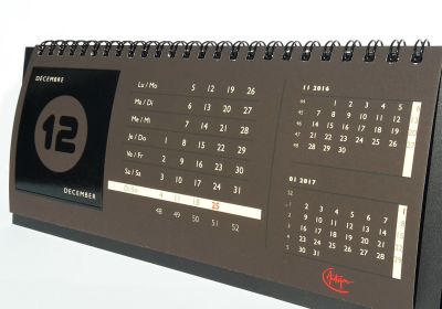 Spiralkalender mit Matt- und Glanzlack