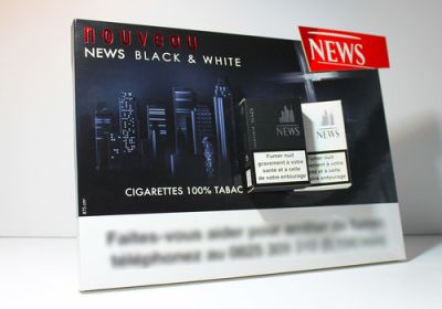 PLV cartón para tabaco