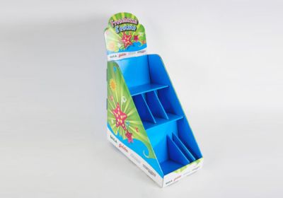 Thekenaufsteller (POS) mit Trennfächern