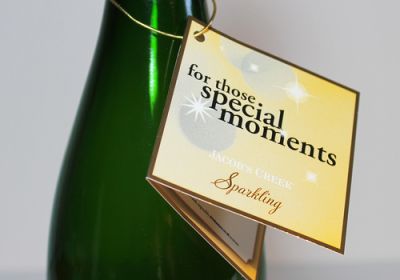 Flaschenanhänger "Heft"