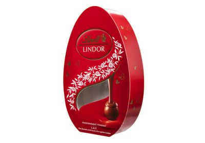 Schachtel in Eiform, mit Sichtfenster