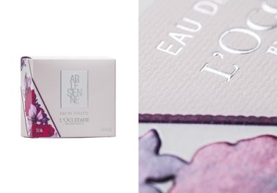 Folding carton with hot stamping