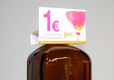 Flaschenkragen mit Werbung