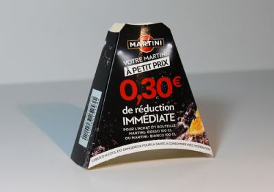 Flaschenkragen mit Werbung