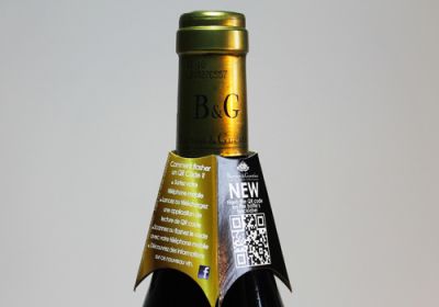 Flaschenkragen mit Kaschierung