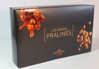 Scatola pieghevole con vernice lucida selettiva