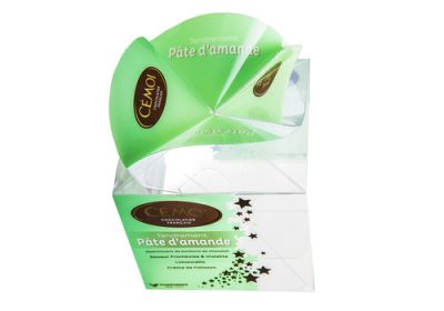 Astuccio trasparente in APET  stampato (con chiusura a forma di fiore)