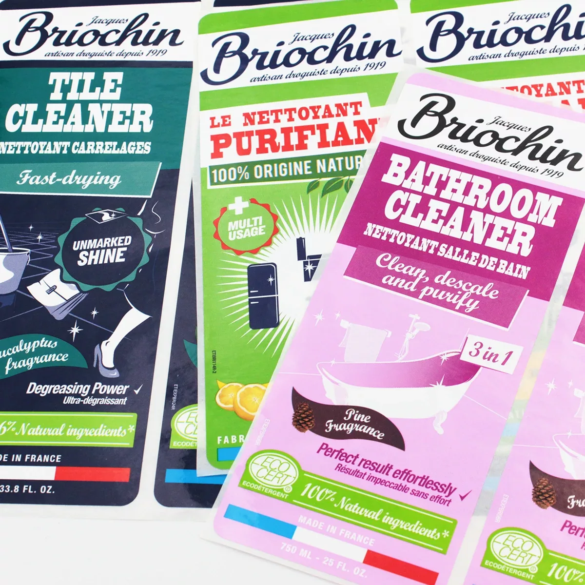 étiquettes produits ménagers