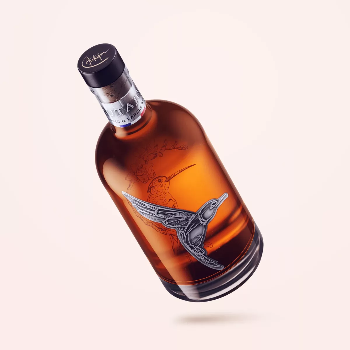 etiquette reproduction étain avec reliefs et découpes angles vifs