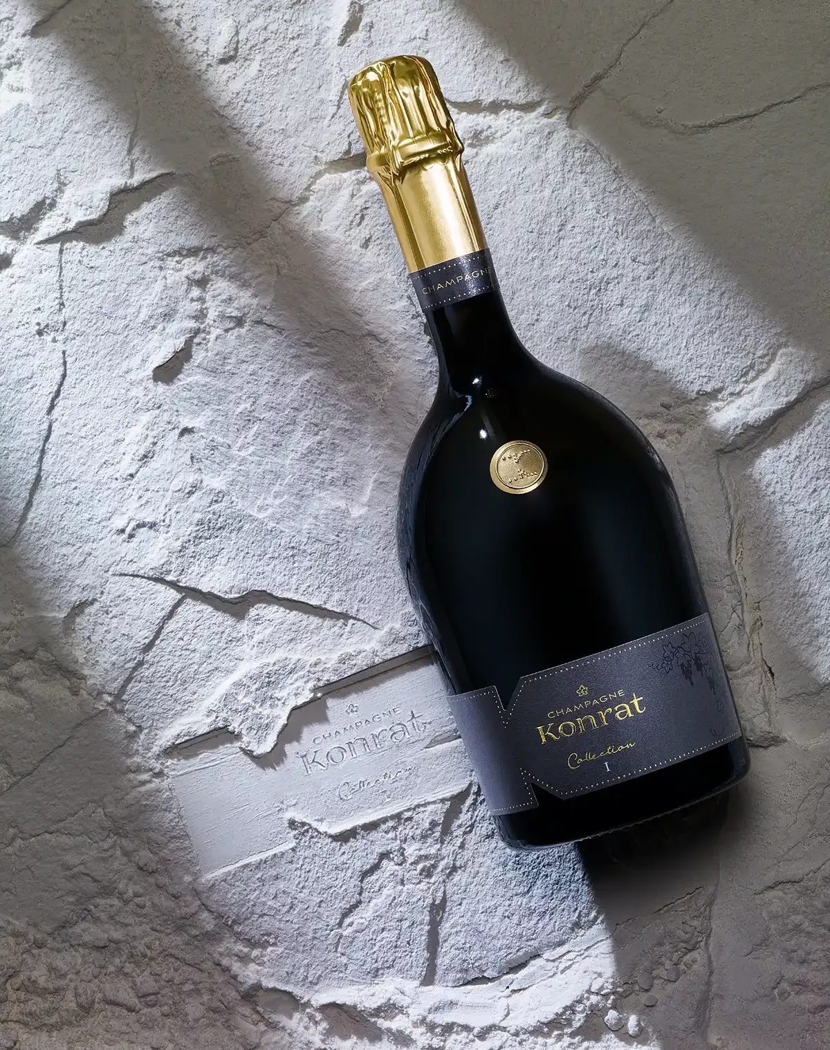 étiquette champagne velours noir