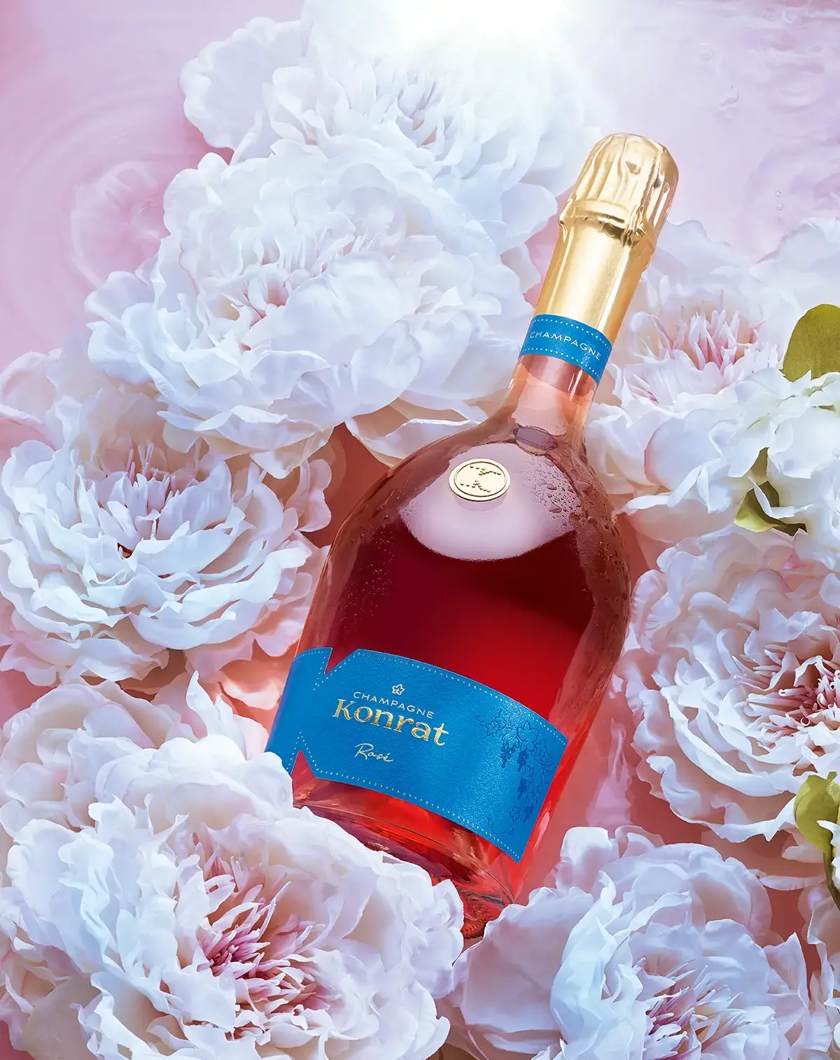 étiquette champagne velours bleu