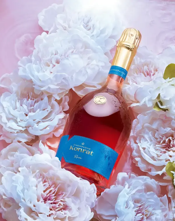 étiquette champagne velours bleu