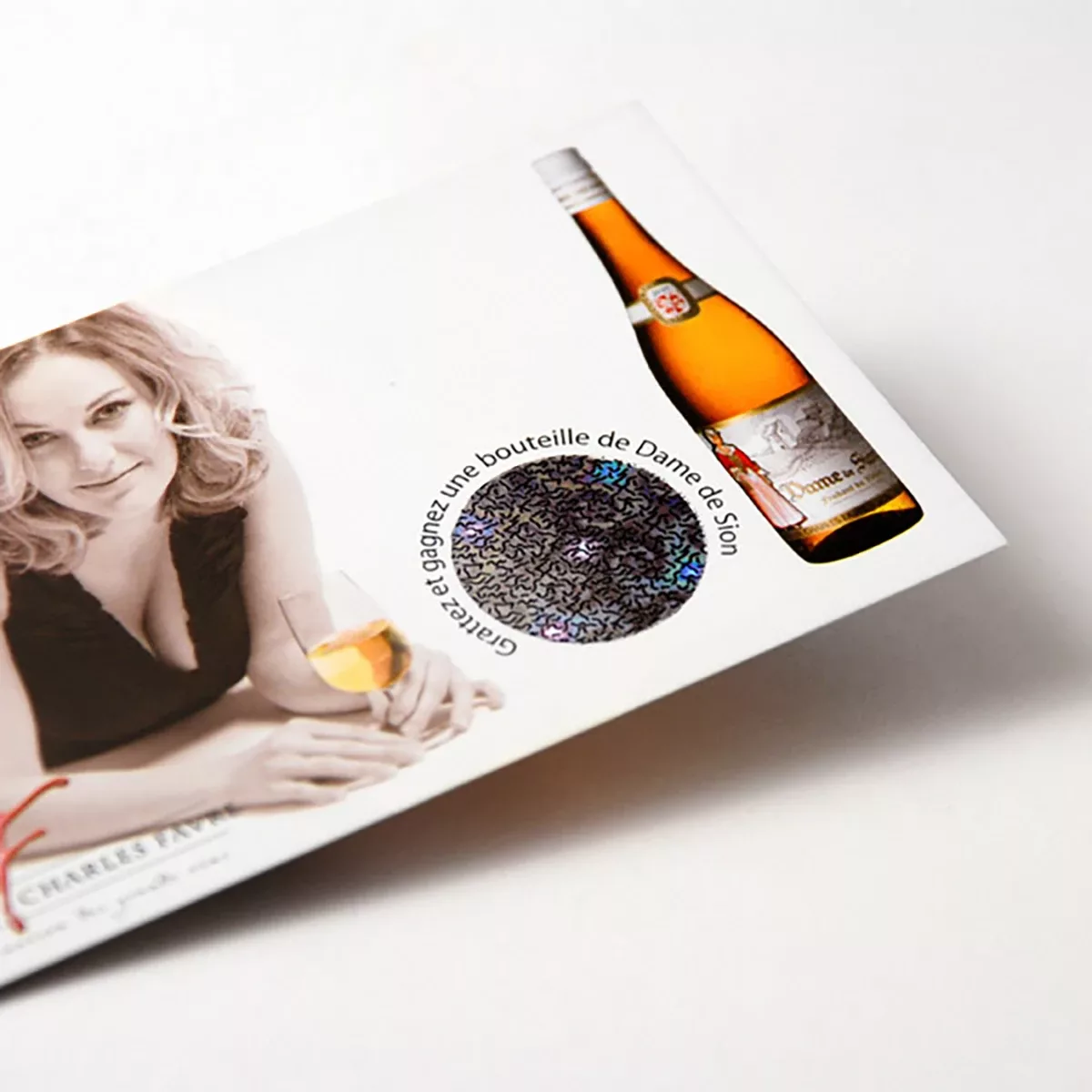 carte avec encre grattable