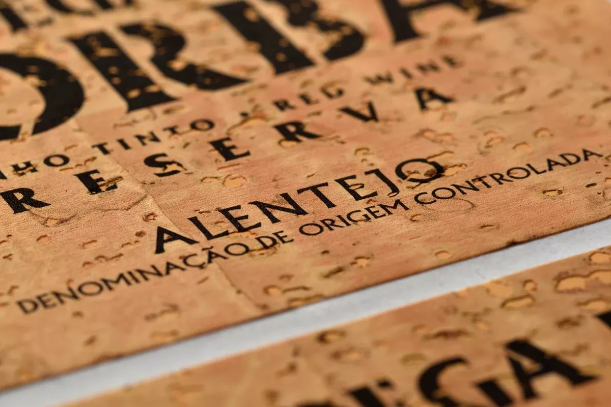 étiquette imitation liège