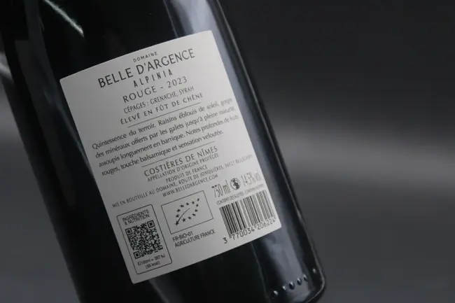 étiquette QR Code nutritionnel vin Code Lab by Autajon